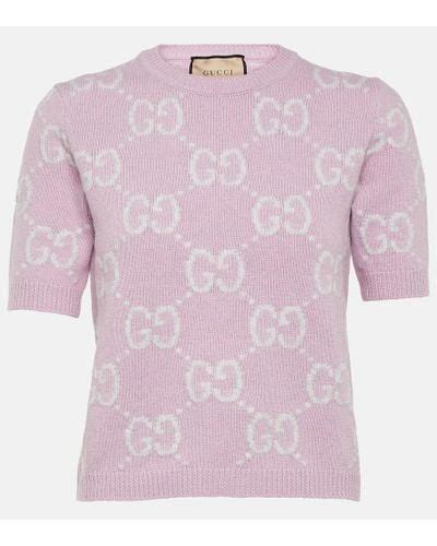 gucci shirt blak pink jenny|Pink Gucci Tops for Women .